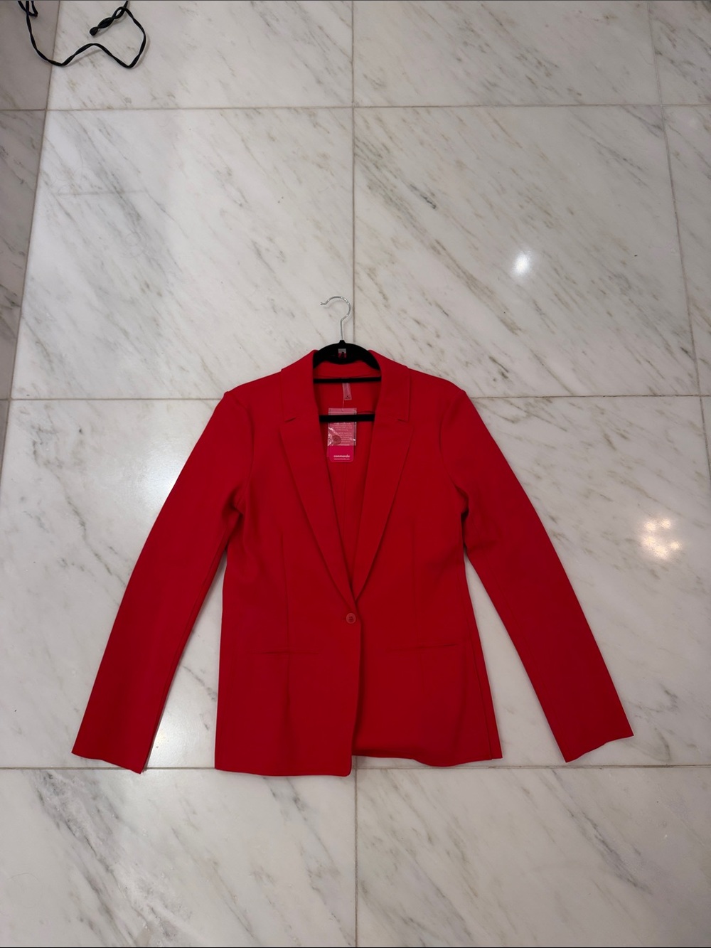 Commando red “CEO Blazer”. Neoprene fabric.